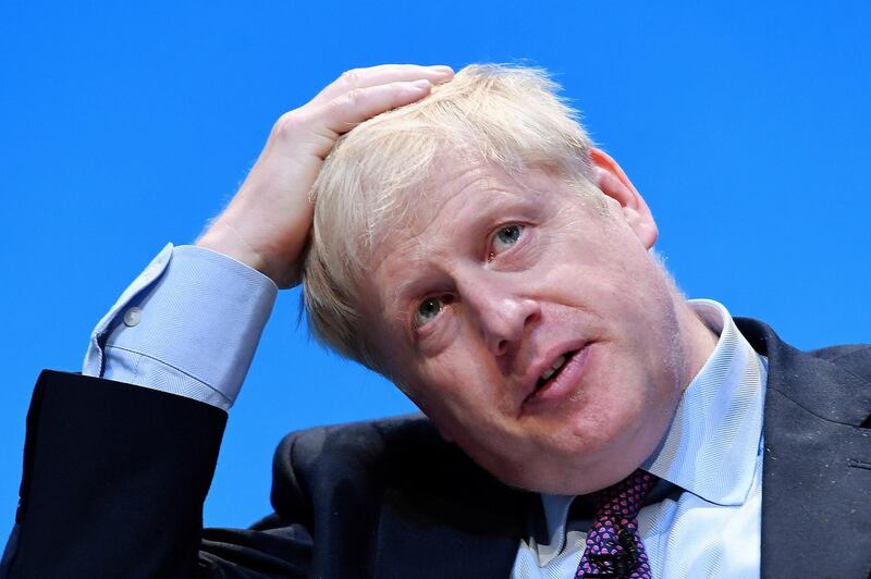 epa07670013 A photograph released on 24 June 2019 of Former British Foreign Secretary Boris Johnson as he attends the Conservative Party leadership hustings in Birmingham, Britain, 22 June 2019. British Foreign Secretary Jeremy Hunt is calling for Johnson to take part in a TV debates during the campaign to become the country's next Prime Minister.  EPA/ANDY RAIN