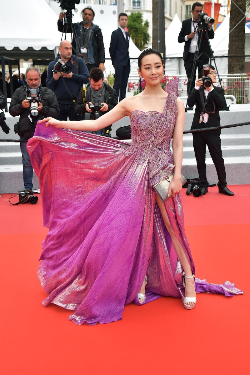 Li Chun attends the screening of 'The Wild Goose Lake' during the Cannes Film Festival on May 18, 2019. Getty Images