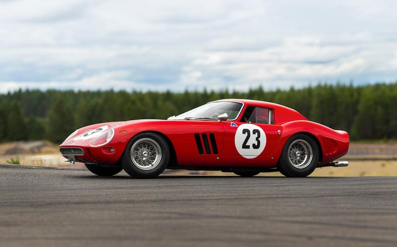 epa06948798 An undated handout photo made available by RM Sotheby's shows a 1962 Ferrari 250 GTO by iconic Italian automaker Scaglietti. The car will be auctioned by RM Sotheby's on 25 August 2018 in Monterey, California, USA. The legendary motor car, one of only 36 GTOs built, is expected to sell for 45 million to 60 million US dollar.  EPA/RM SOTHEBY'S/PATRICK ERNZEN HANDOUT  HANDOUT EDITORIAL USE ONLY/NO SALES