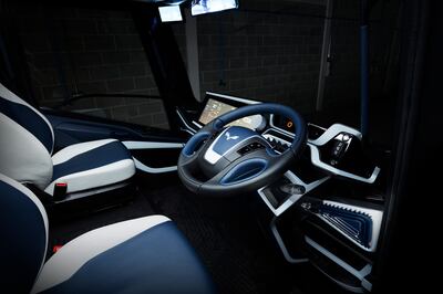 The interior of the proposed hydrogen lorry. Photo: HVS