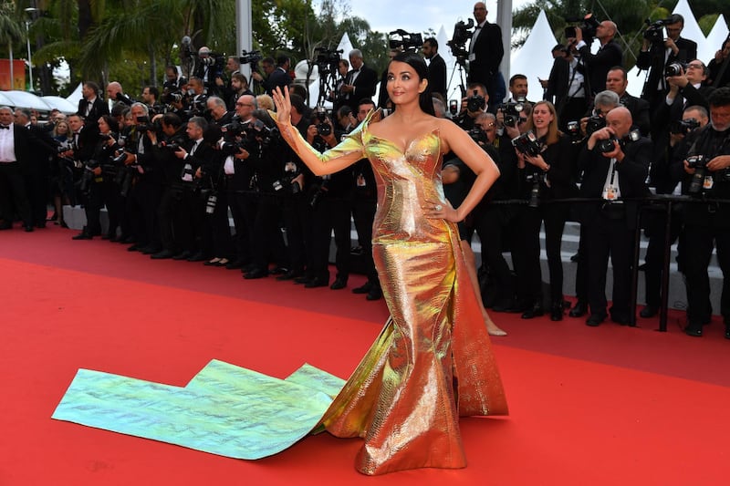 Aishwarya Rai Bachchan attends the screening of 'A Hidden Life' during the Cannes Film Festival on May 19, 2019. Getty Images