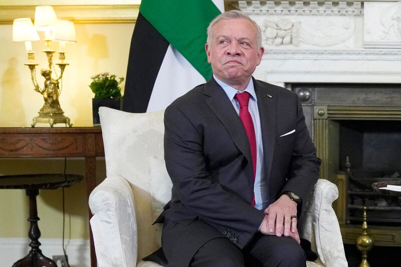 King Abdullah II stressed the need for a ceasefire and the protection of Palestinian civilians, in the London talks. AFP