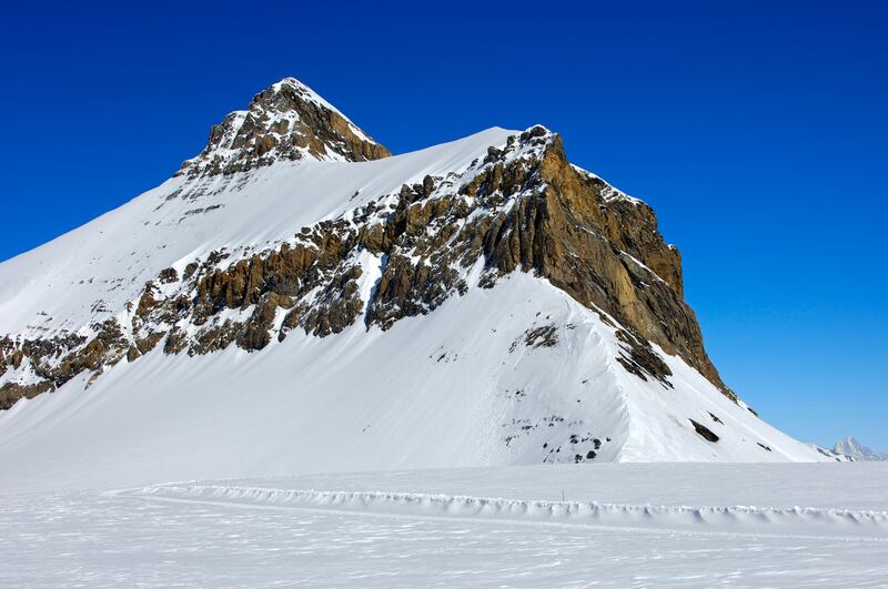C7MH1F On the Glacier de Tsanfleuron at the base of Mt. Oldenhorn, Les Diablerets, Switzerland