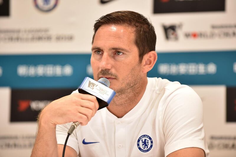 Chelsea manager Frank Lampard speaks to the media during a press conference. AFP