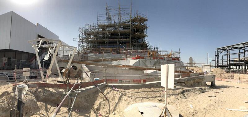 Construction on Monaco's pavilion is under way at the Dubai South district. Courtesy: Monaco Expo 2020