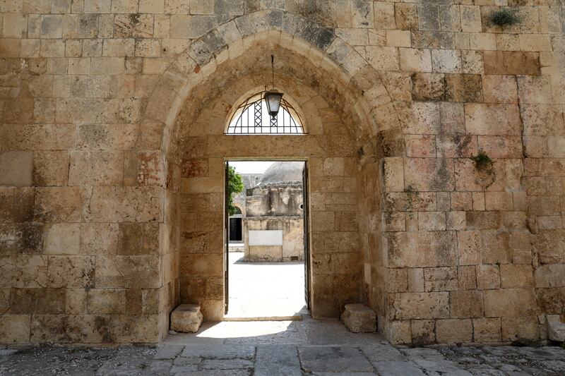 A view of the archaeological site at the Palestinian village of Sabastiya, near the West Bank city of Nablus.