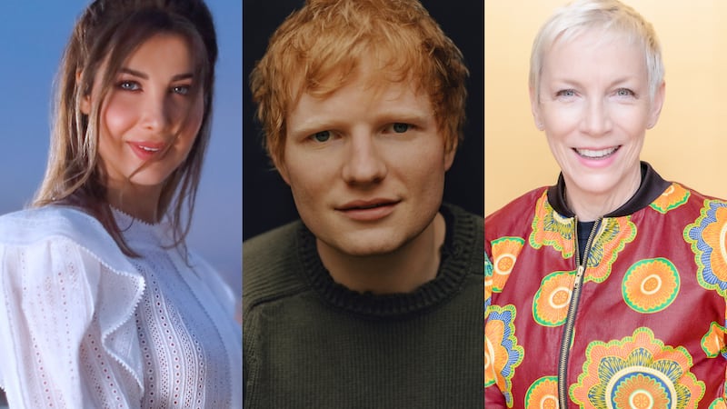 Nancy Ajram, Ed Sheeran and Annie Lennox will perform at the We For India 'videothon' on August 15. Sterling Global
