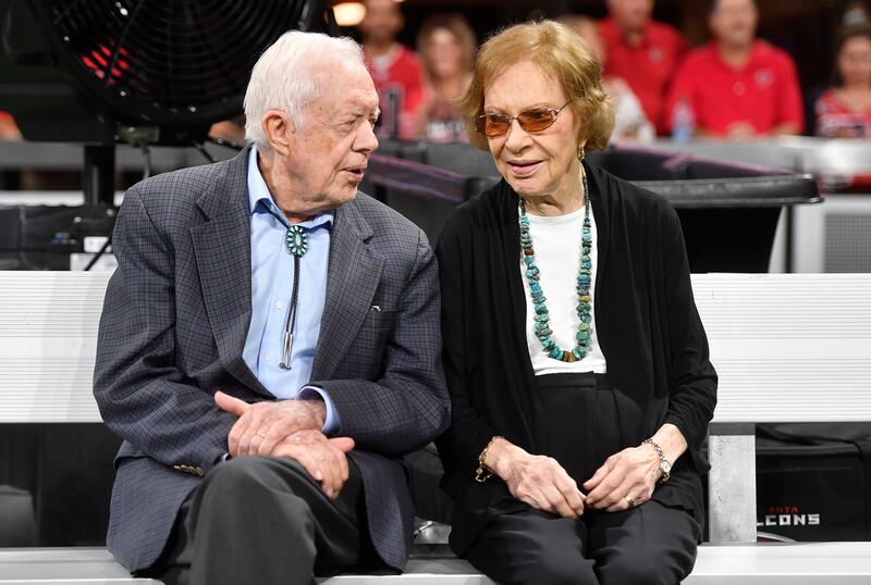 The couple will celebrate their diamond wedding anniversary on Wednesday. John Amis / AP Photo