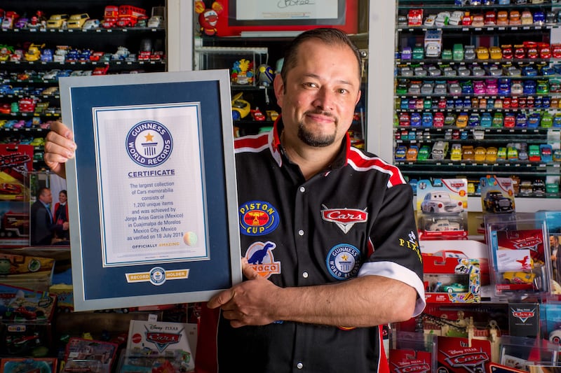 The car collector with his record.