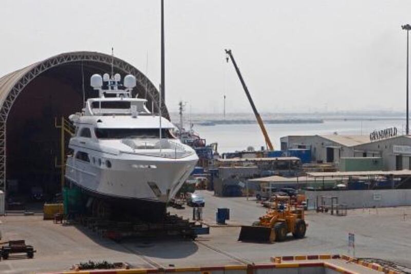 Dubai, 28th September 2011.  Ship building at Grandweld Shipyards.  (Jeffrey E Biteng / The National)