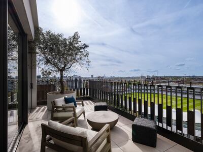 One of the balconies at the Lord’s View One development. Photo: LandCap / Tony Murray
