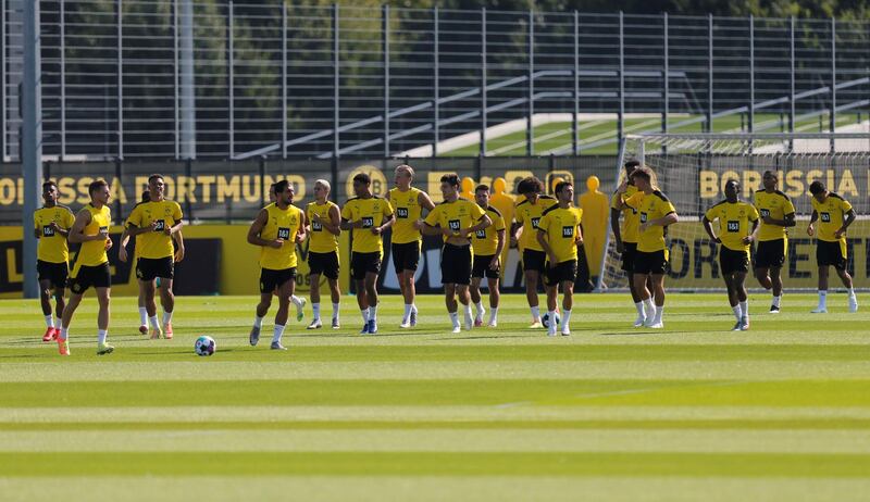 Dortmund players during trainig. Reuters