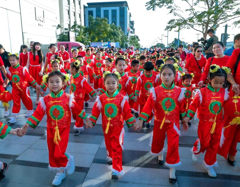 Dubai, UAE, February 16, 2018.  1500 people to attend Chinese New Year parade at City Walk.
Victor Besa / The National
National