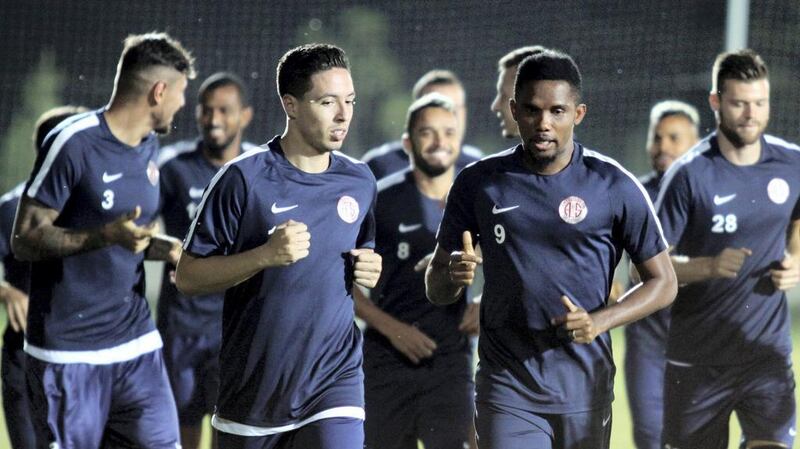 The presence of such stars as Samir Nasri, left, and Samuel Eto'o has not helped Antalyaspor's cause so far this season. It may even be hampering it. Depo Photos / AFP