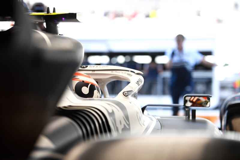 Yuki Tsunoda of Japan and Scuderia AlphaTauri prepares to drive. Getty Images