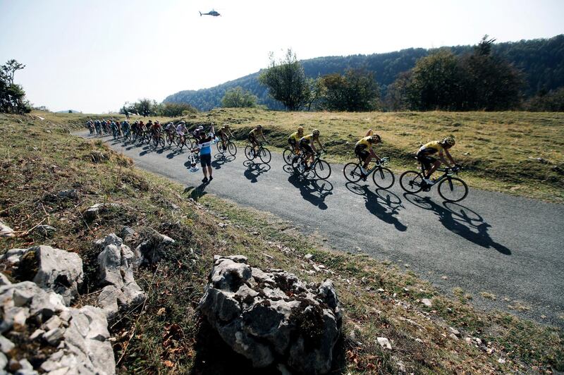 The peloton during Stage 15. PA