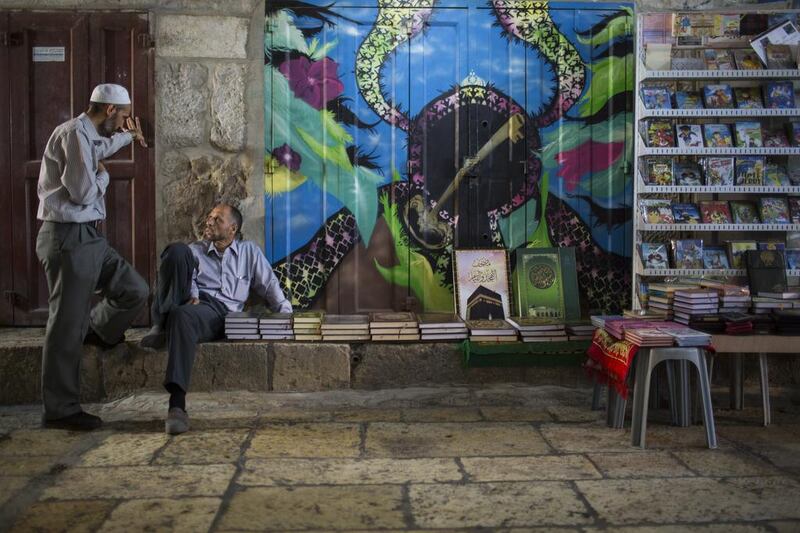 The old market during the holy month of Ramadan in the Old City of Jerusalem.