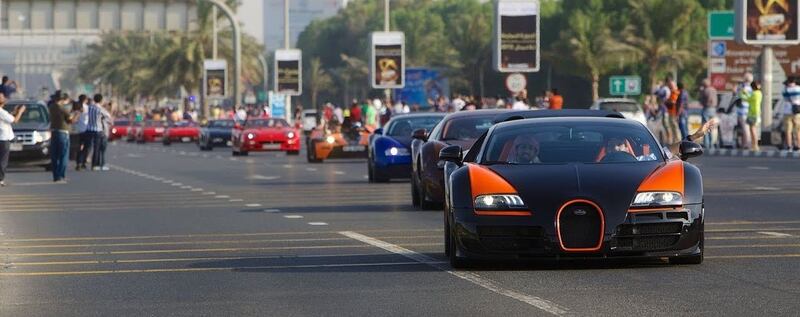 A supercar parade will take place at NoFilter DXB. Photo: NoFilter DXB