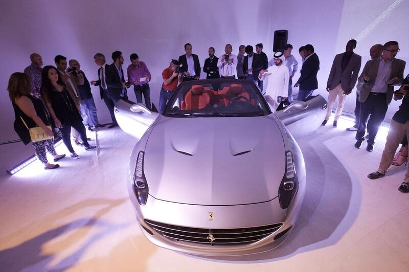 All eyes were on the Italian sports car in Dubai. Jaime Puebla / The National