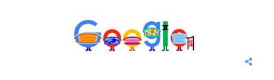 In the Google Doodle, a number of the letters are wearing two masks. Google