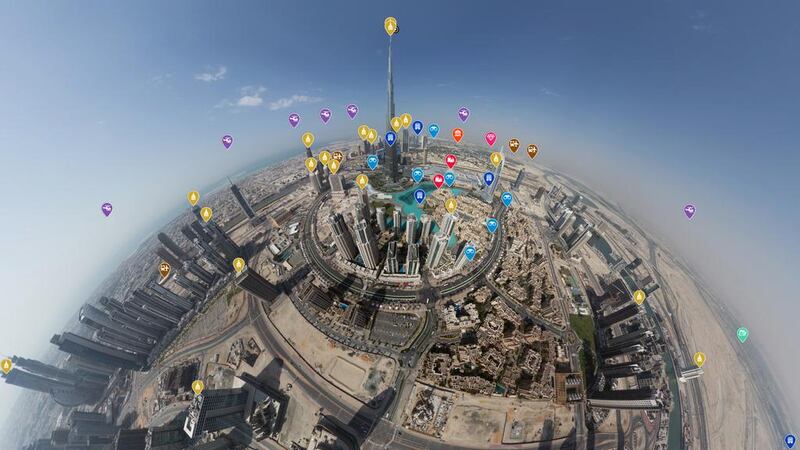 The Dubai360 site allows viewers to explore every angle of the city from the comfort of their own homes. Courtesy Dubai360