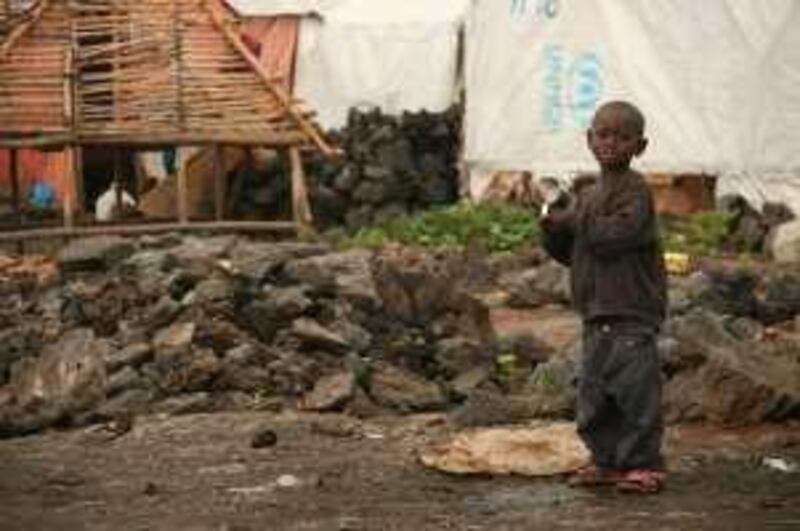 A Congolese refugee in the Kibati refugee camp in DRC.

James Reinl/The National *** Local Caption ***  KIBATI2.JPG