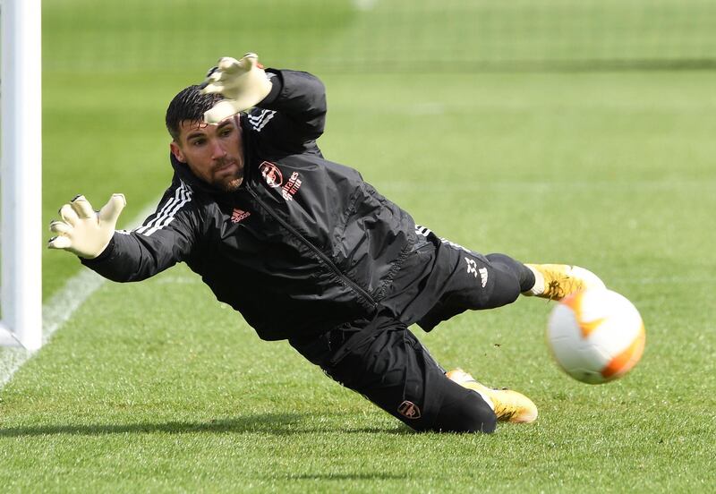 ST ALBANS, ENGLAND - MAY 05: Mat Ryan of Arsenal during the Arsenal 1st team training session at London Colney on May 05, 2021 in St Albans, England. (Photo by David Price/Arsenal FC via Getty Images)