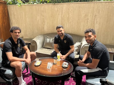 Zamalek players relax before the  Confederation Cup clash. Photo: Andy Mitten