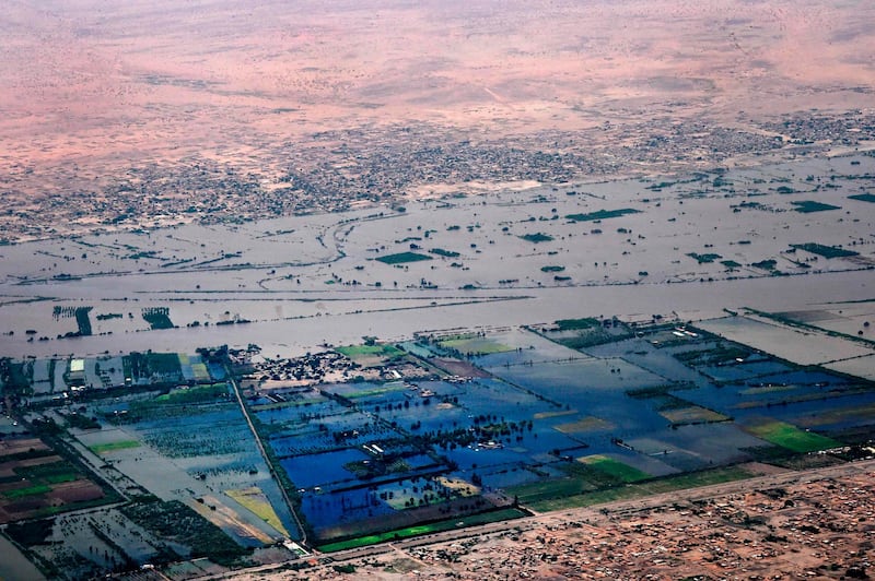 Flooded parts of Sudan's capital Khartoum. AFP