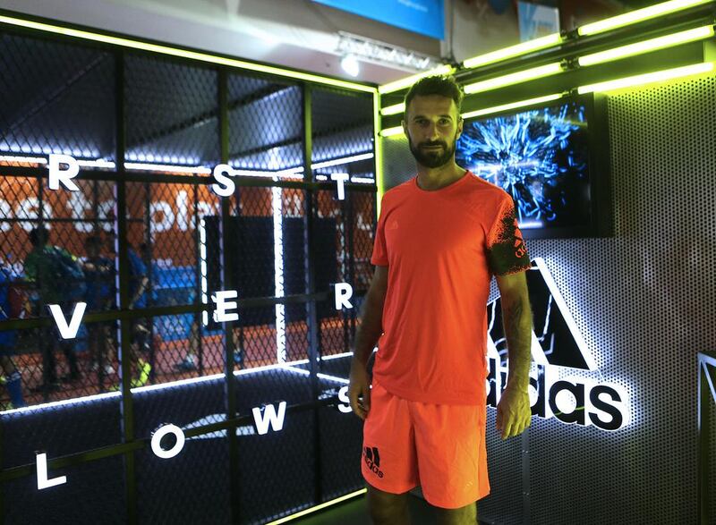 Mirko Vucinic outlined his ambitions for the season at an Adidas event in Dubai. Jeffrey E Biteng / The National