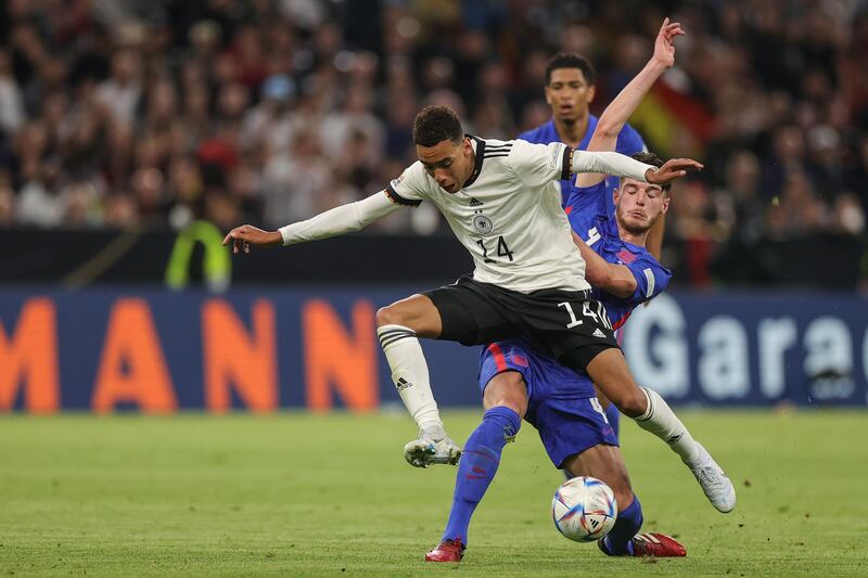 Jamal Musiala 8 - Stung Pickford's hands with a solid strike in the first minute as Germany signalled their intent early on. The Bayern Munich winger had a willingness to drive at the visitors and produced an end product with multiple shots and crosses. Man of the match. EPA