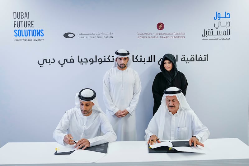 Sunday's signing ceremony for the next phase of the Dubai Future Solutions initiative WAM