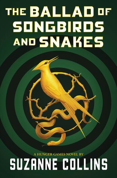This cover image released by Scholastic shows "The Ballad of Songbirds and Snakes," a Hunger Games novel by Suzanne Collins, to be published on May 19. (Scholastic via AP)