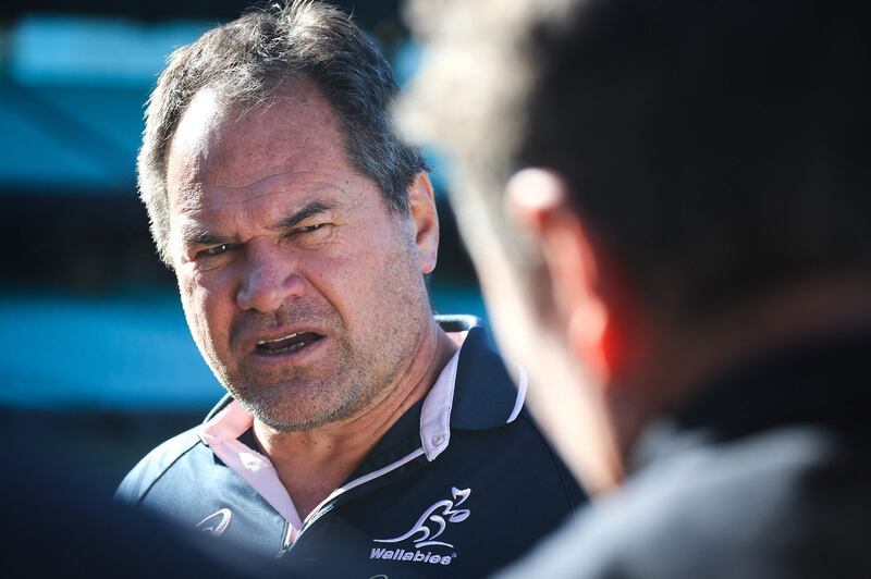 Australia's rugby coach Dave Rennie speaks to the media during a press conference at the Sydney Cricket Ground. AFP