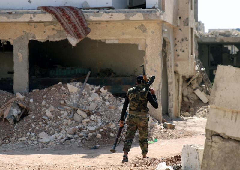 A Free Syrian Army fighter in Deraa. Alaa Al Faqir / Reuters