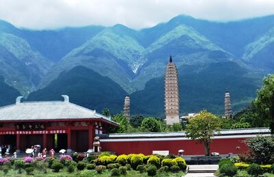 The Cang mountains overshadow the ancient, time-worn city of Dali. Courtesy Ronan O'Connell