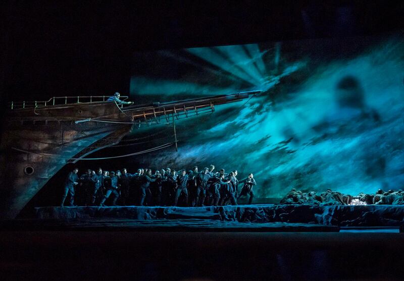 Scenes from Wagner's Flying Dutchman. The production was co-produced by the Abu Dhabi Festival, Metropolitan Opera, Dutch National Opera and Quebec Opera. Photo Ken Howard/Met Opera