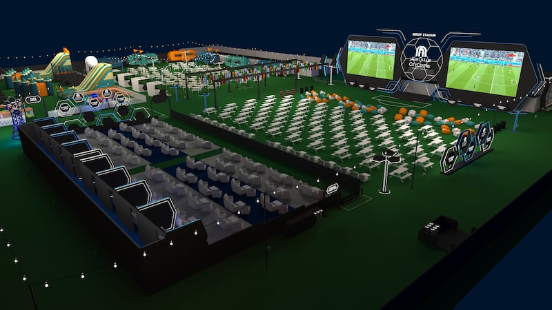 A rendering of City Centre Mirdif Stadium on the mall's rooftop. Photo: City Centre Mirdif