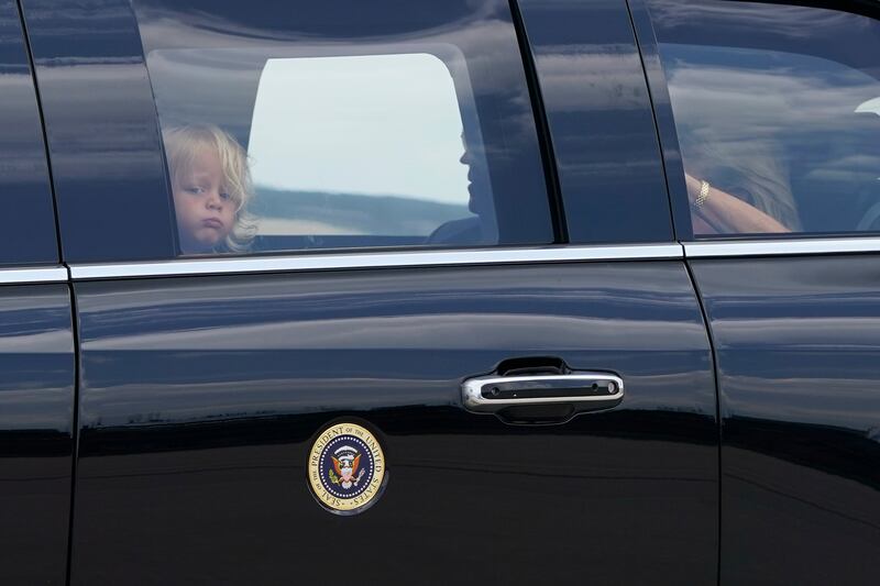 The beast, as the presidential limousine is known, goes wherever the Bidens go. AP 