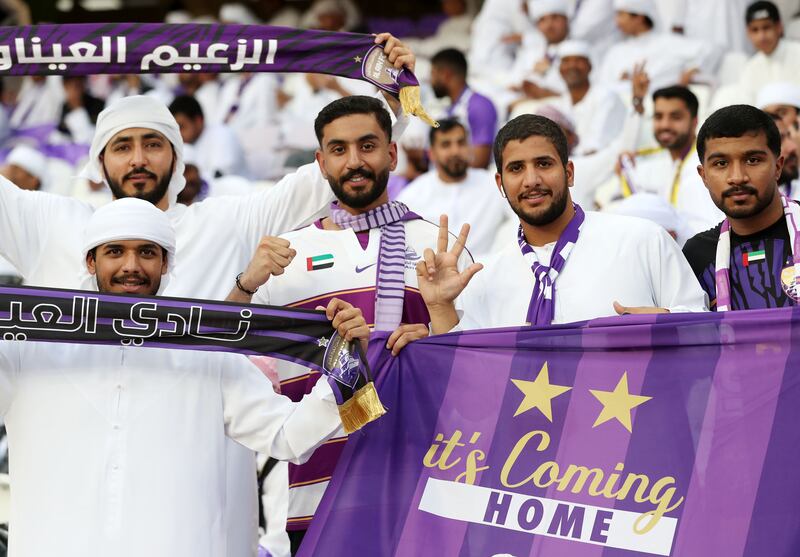 Al Ain fans came in their thousands to support their team at Hazza bin Zayed Stadium.