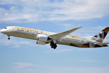 The foreign citizens were brought to Abu Dhabi from China on an Etihad plane. Courtesy Etihad