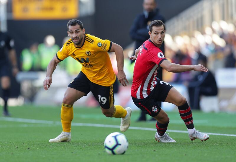 Left-back: Jonny (Wolverhampton Wanderers) - Registered his first Premier League goal against Southampton and also helped Wolves keep a clean sheet with few alarms. Getty Images