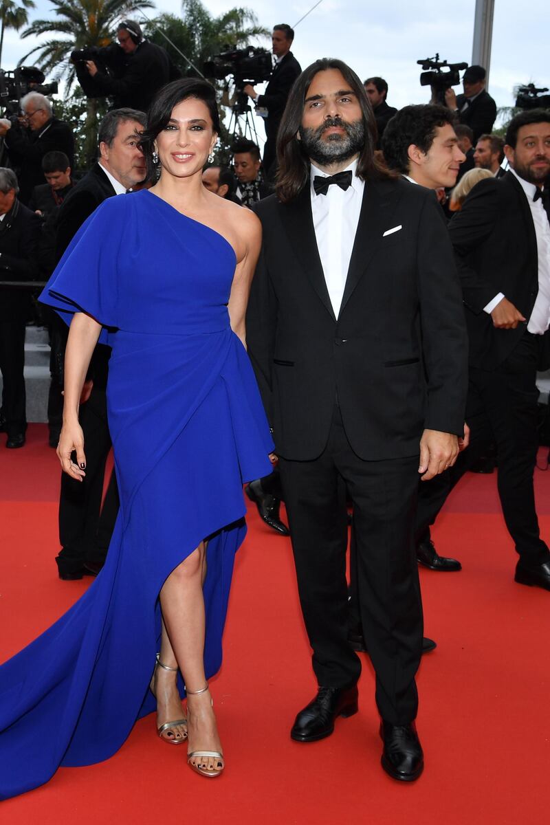 Nadine Labaki and Khaled Mouzanar attend the screening of 'A Hidden Life' during the Cannes Film Festival on May 19, 2019. Getty Images