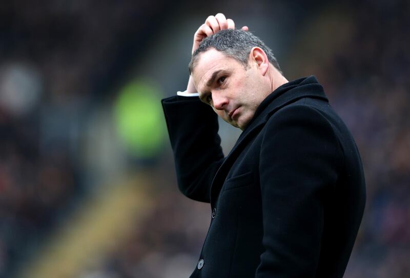 FILE - December 20, 2017: Manager Paul Clement is Sacked by Swansea City. HULL, ENGLAND - MARCH 11: Paul Clement, Manager of Swansea City reacts during the Premier League match between Hull City and Swansea City at KCOM Stadium on March 11, 2017 in Hull, England.  (Photo by Matthew Lewis/Getty Images)