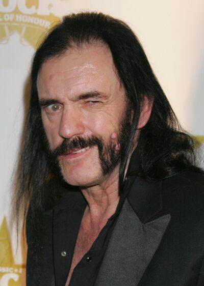 LONDON - OCTOBER 4:  Lemmy Kilminster of Motorhead poses in the Awards Room after receiving the Award for Living Legend at the Classic Rock Roll Of Honour, the music magazine's inaugural awards, at Cafe de Paris on October 4, 2005 in London, England. Categories include Album Of The Year, Band Of The Year, Best Reissue, Classic Rock Collection and Classic Rock Event Of The Year.  (Photo by Jo Hale/Getty Images)