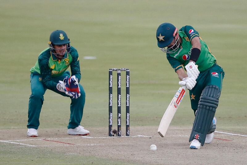 Pakistan's captain Babar Azam came close to scoring two centuries in three ODIs against South Africa. AFP
