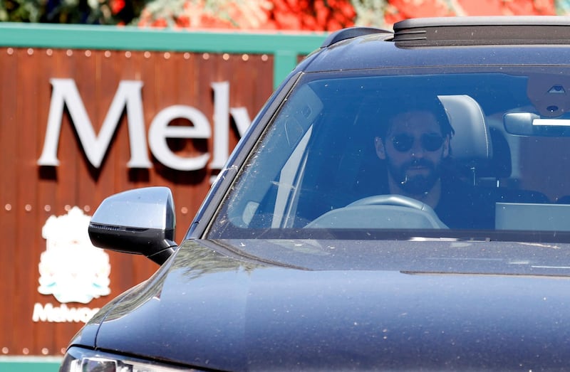 Liverpool goalkeeper Alisson arrives at Melwood. Reuters