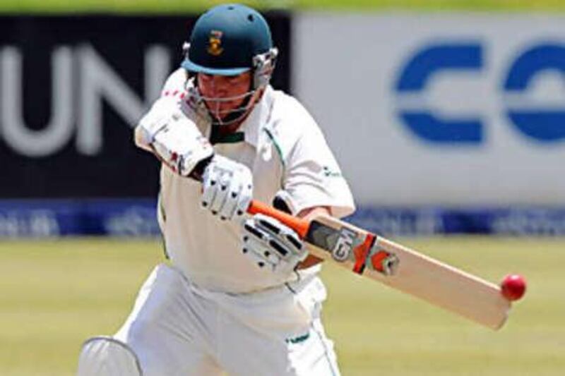Graeme Smith, the South Africa captain, in action during day one of the first Test match between South Africa and Bangladesh in Bloemfontein.