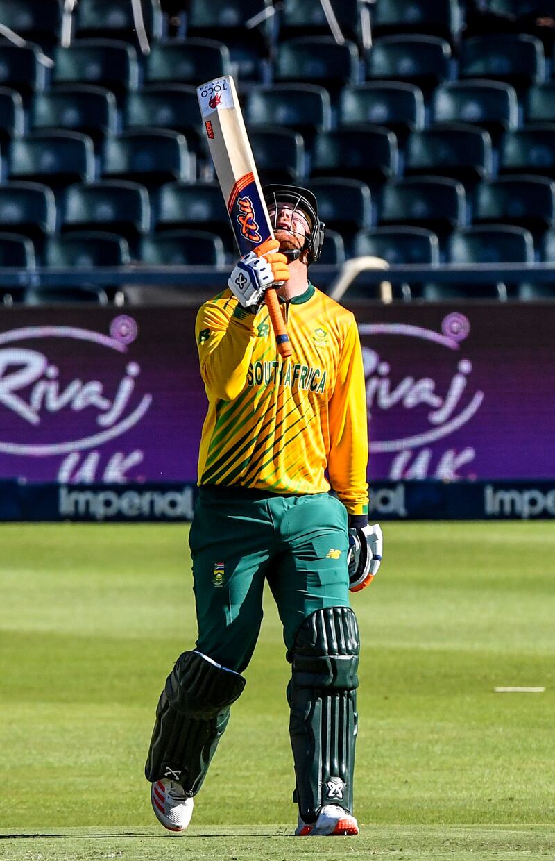 Heinrich Klaasen of South Africa celebrates his fifty. Getty