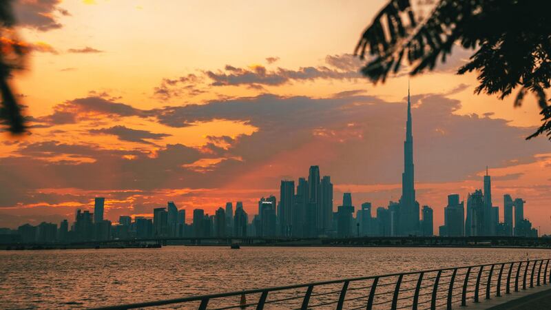 Sunset scenes with Burj Khalifa. Courtesy Dubai Tourism